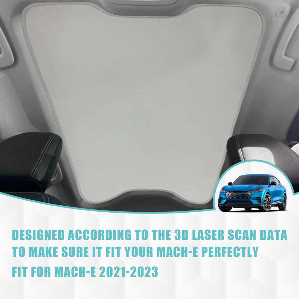 BestEvMod installed on Mach‑E sunroof demonstrating glare blocking advantage