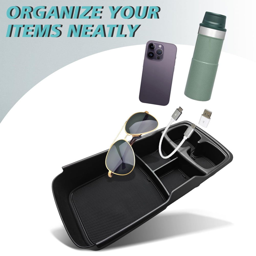 BestEvMod organizer next to keys and coins showing scale and storage capacity