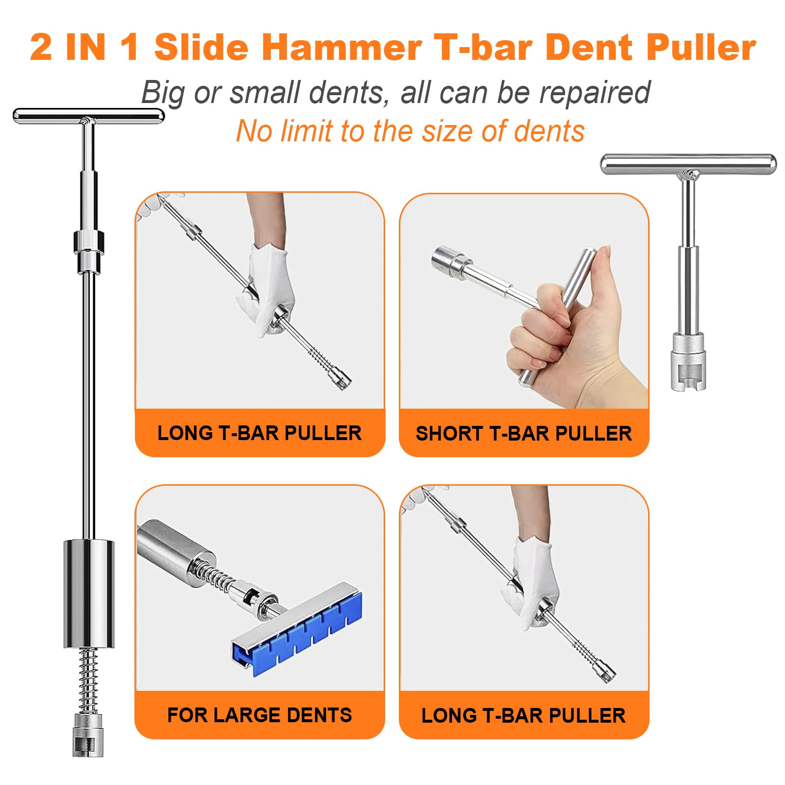 BESTGLOAL pull tabs and tap-down tools arranged for versatile dent work