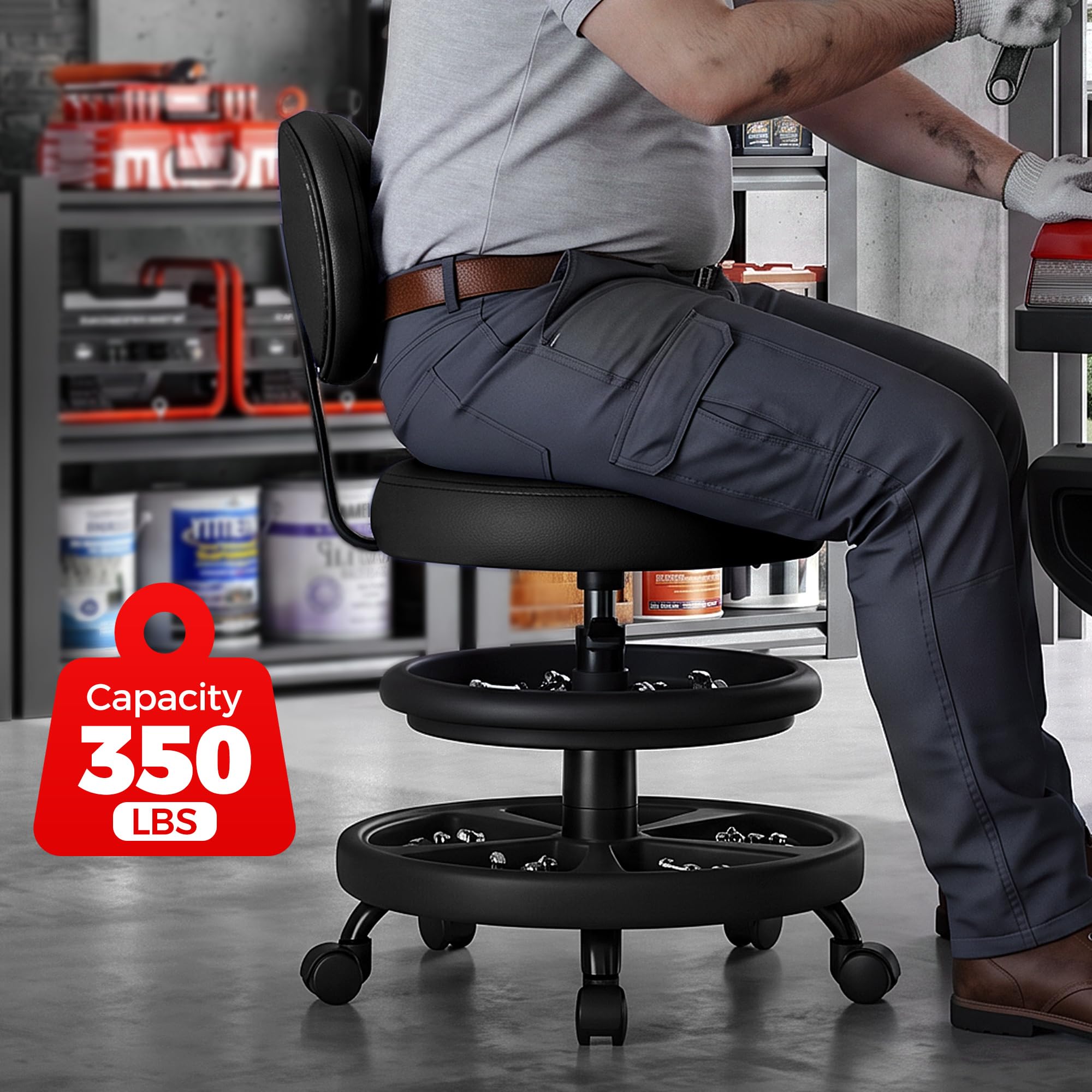 BestGlory contoured backrest and cushioned seat for ergonomic support