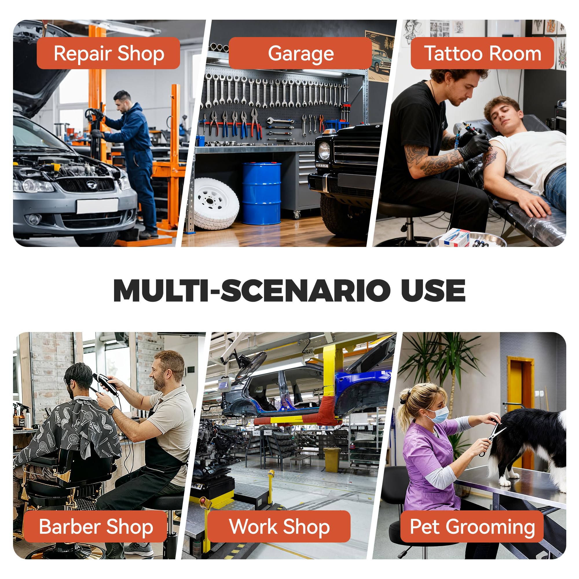 BestGlory mechanic using rolling stool in garage for efficient workflow