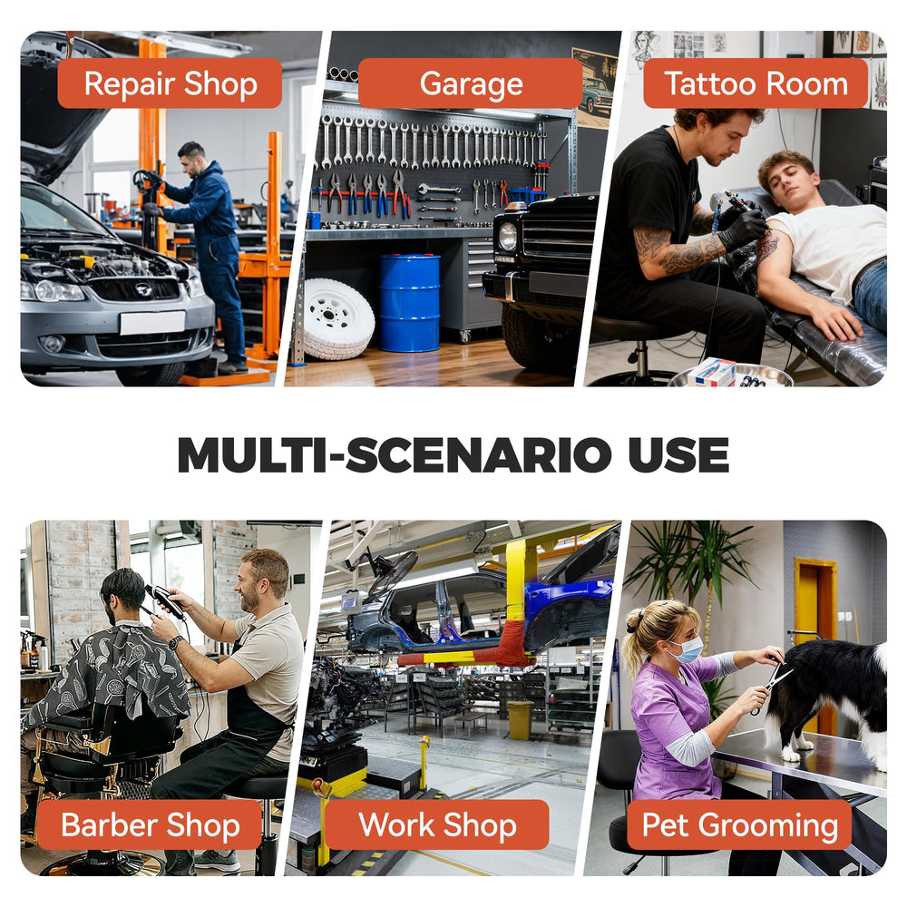 BestGlory mechanic using rolling stool in garage for efficient workflow