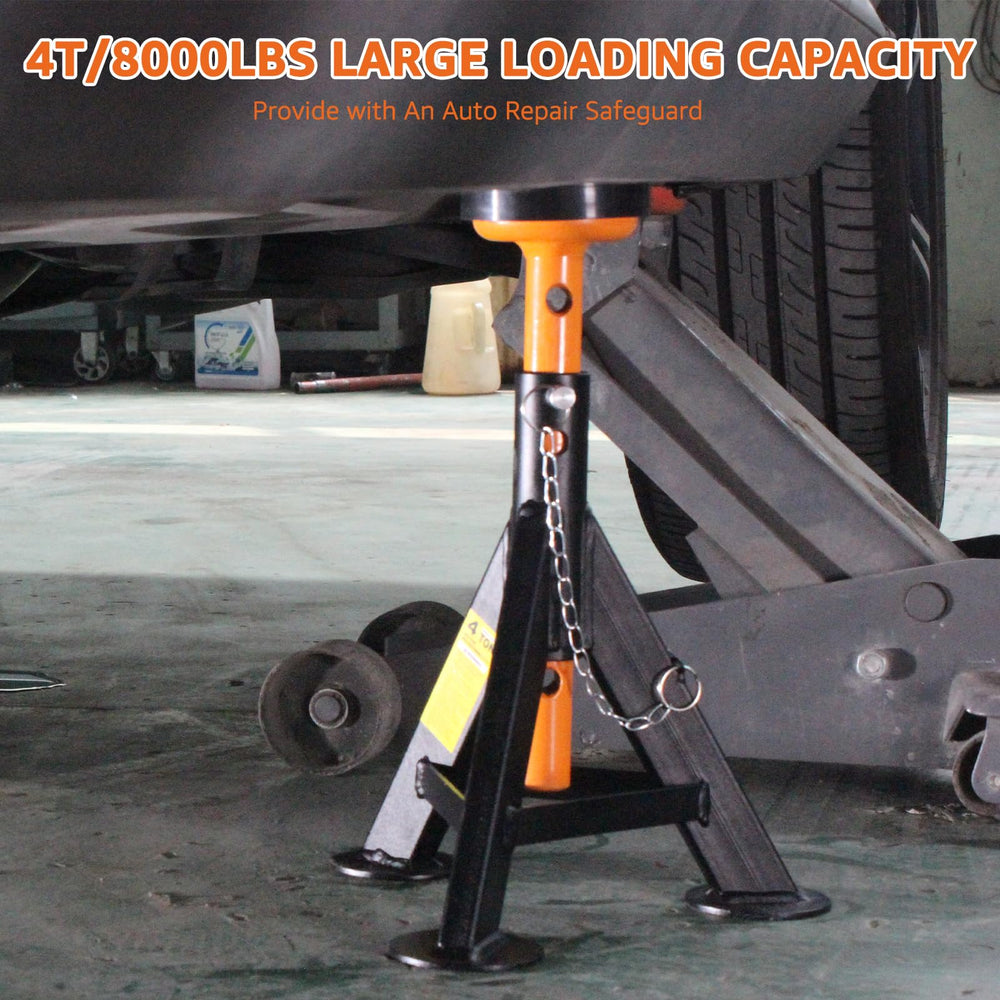 BESTOOL jack stand in garage lifestyle scene enabling safe undercar access