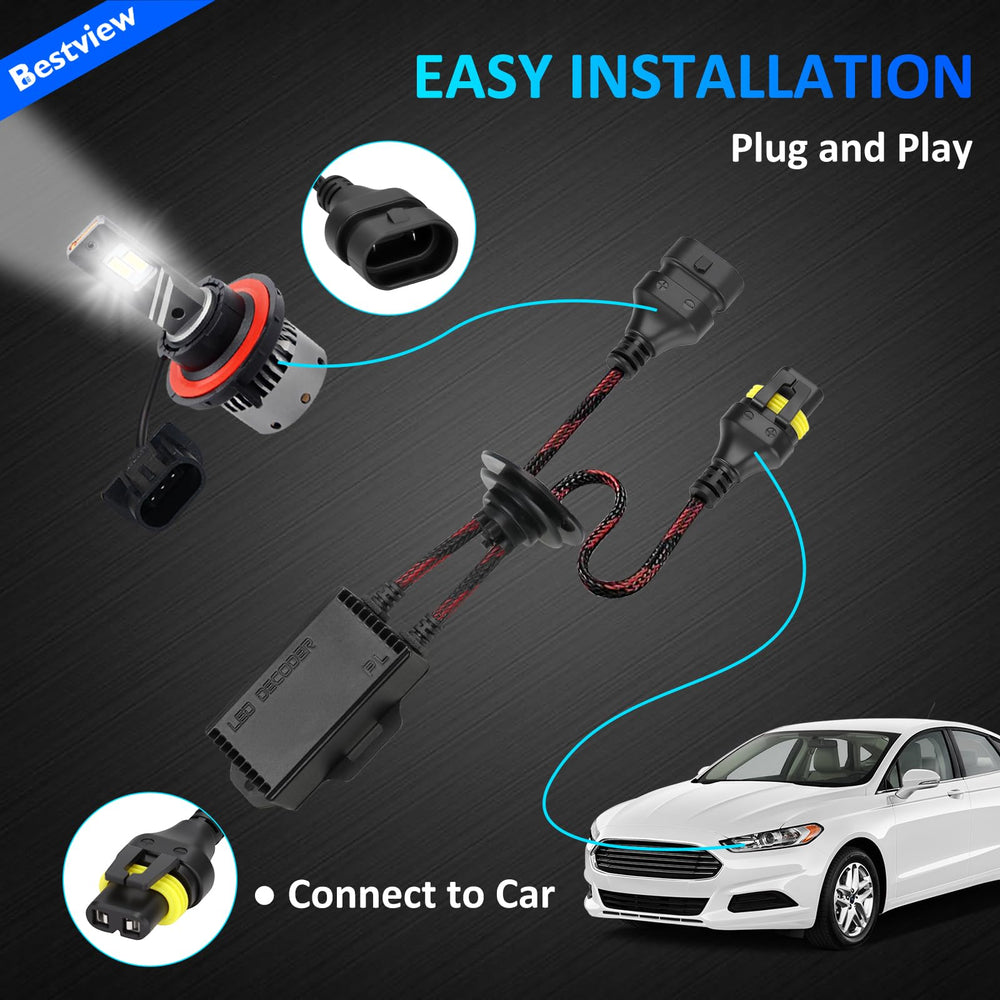Bestview installed under hood at lamp connection demonstrating plug-and-play convenience