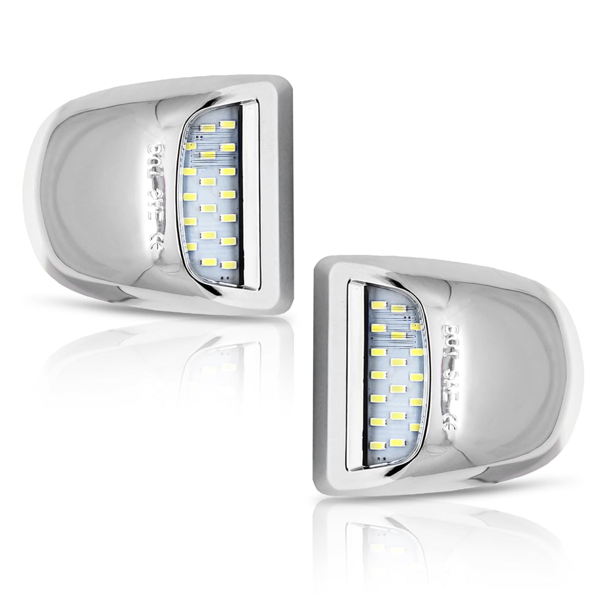 Bestview front view showing chrome housing and LED array benefit improved visibility