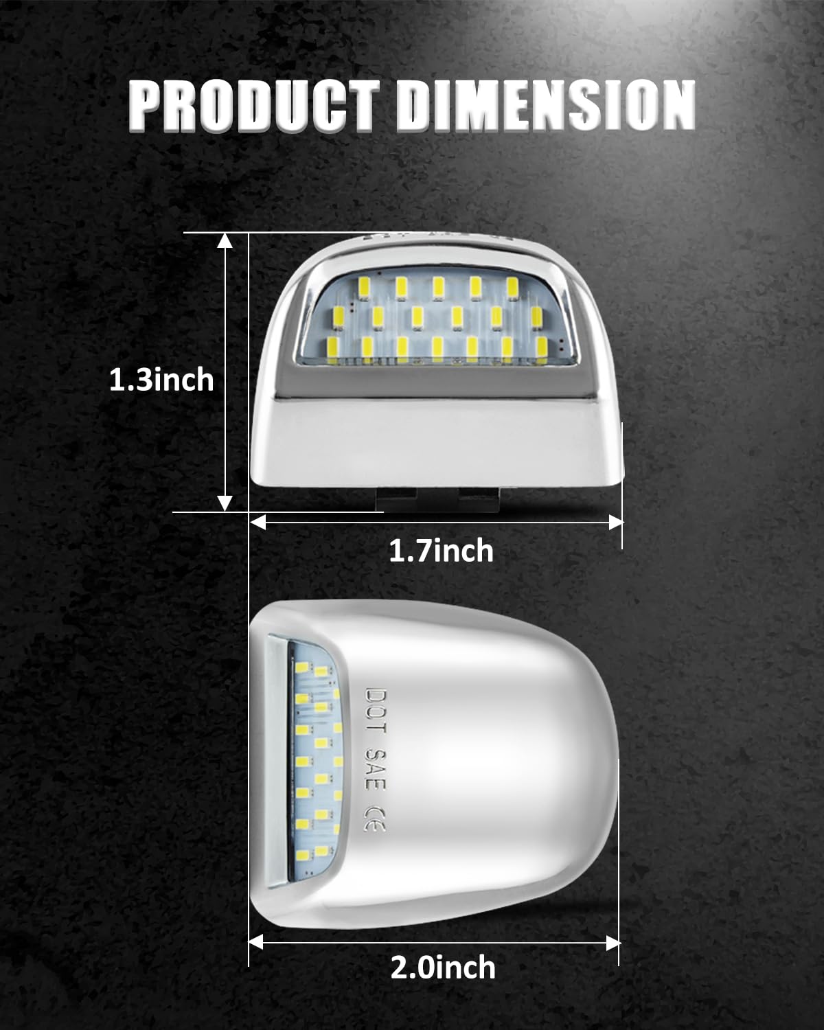Bestview at night lighting license plate with 6000K white benefit for legibility