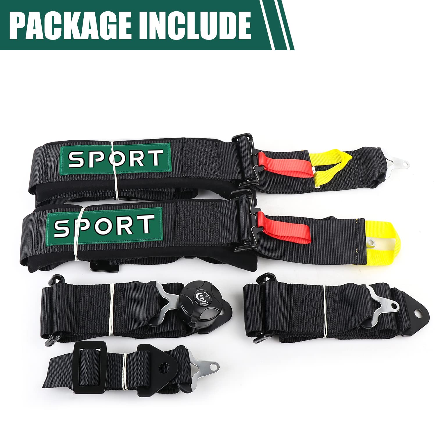 BESTZHEYU harness mounted in racing seat illustrating real-world fit and support