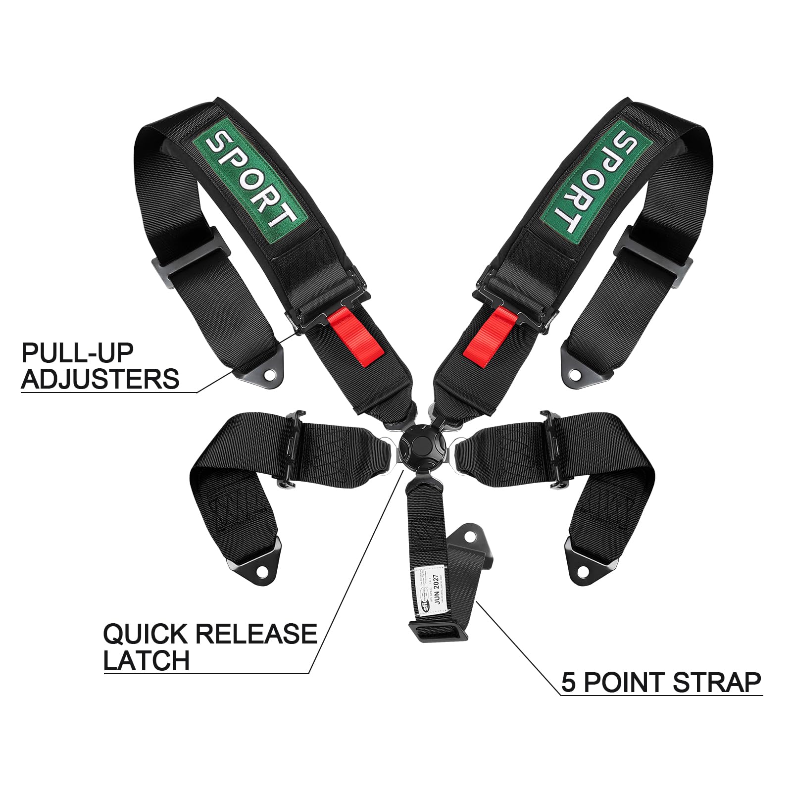 BESTZHEYU anchor connection at roll cage showing compatible mounting and strength
