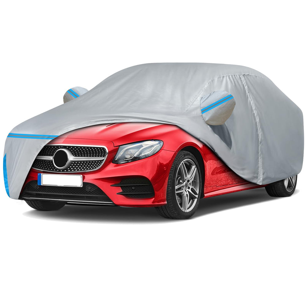 BETERNY front view on E‑Class sedan showing full coverage and curb protection
