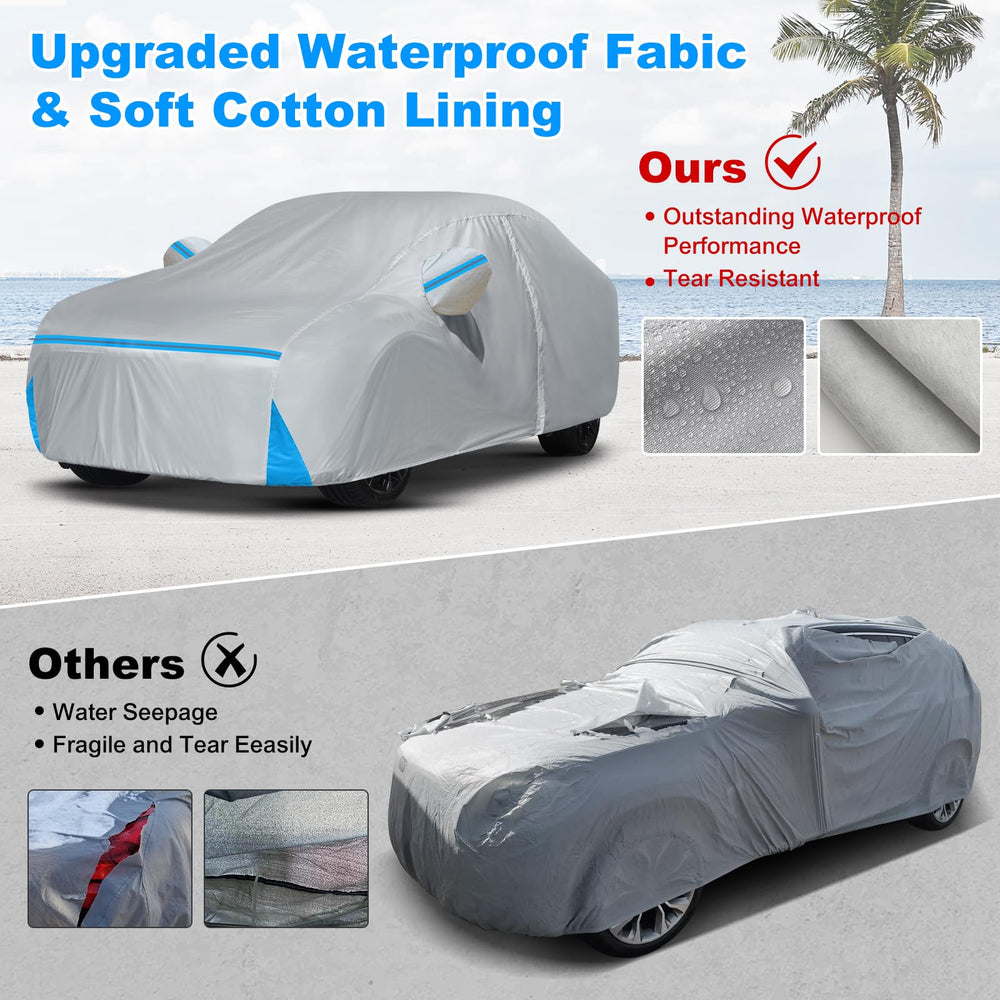 BETERNY windproof strap and elastic hem securing cover during strong winds