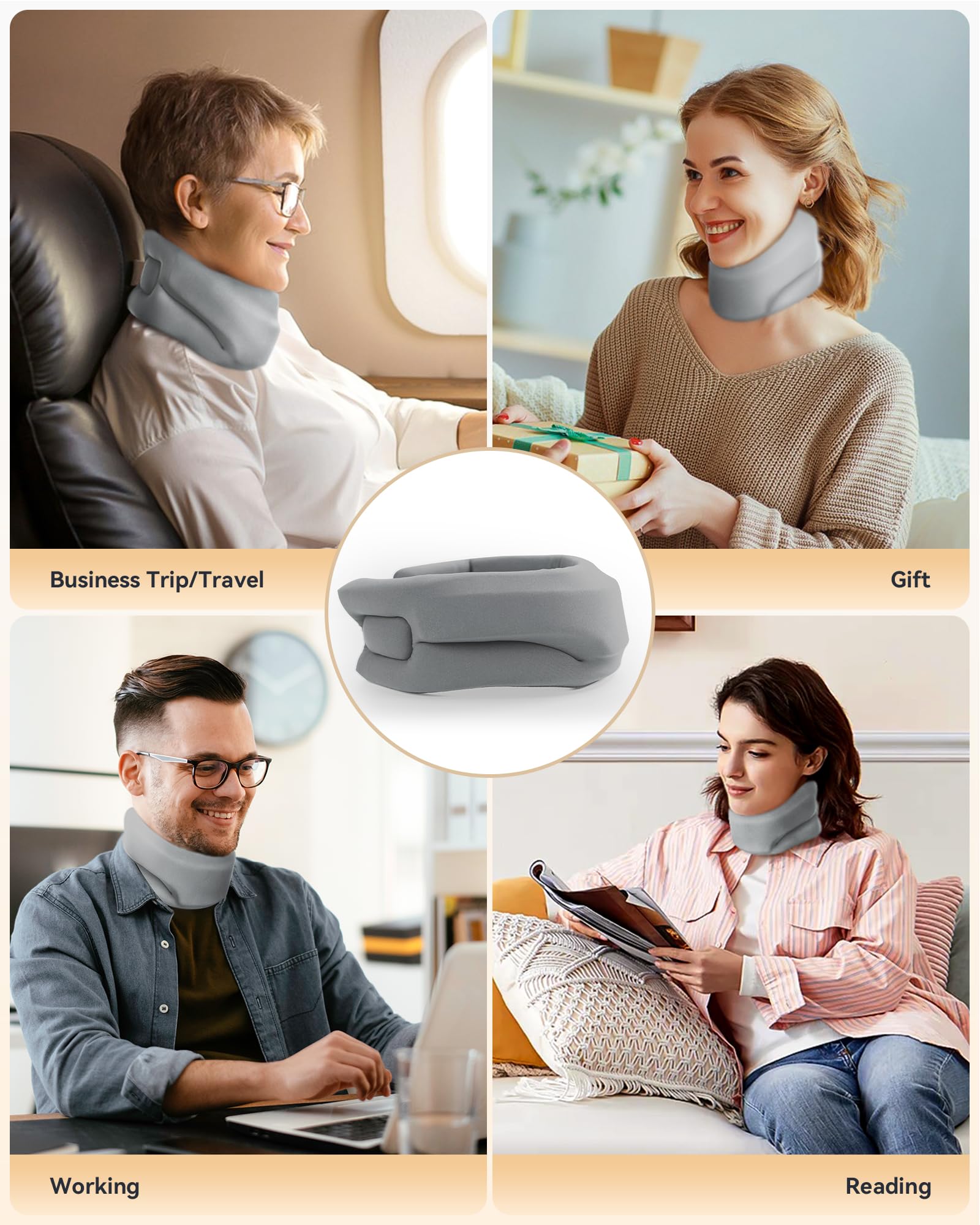 BETOVIN lifestyle image reading on sofa wearing brace showing relaxed use benefit