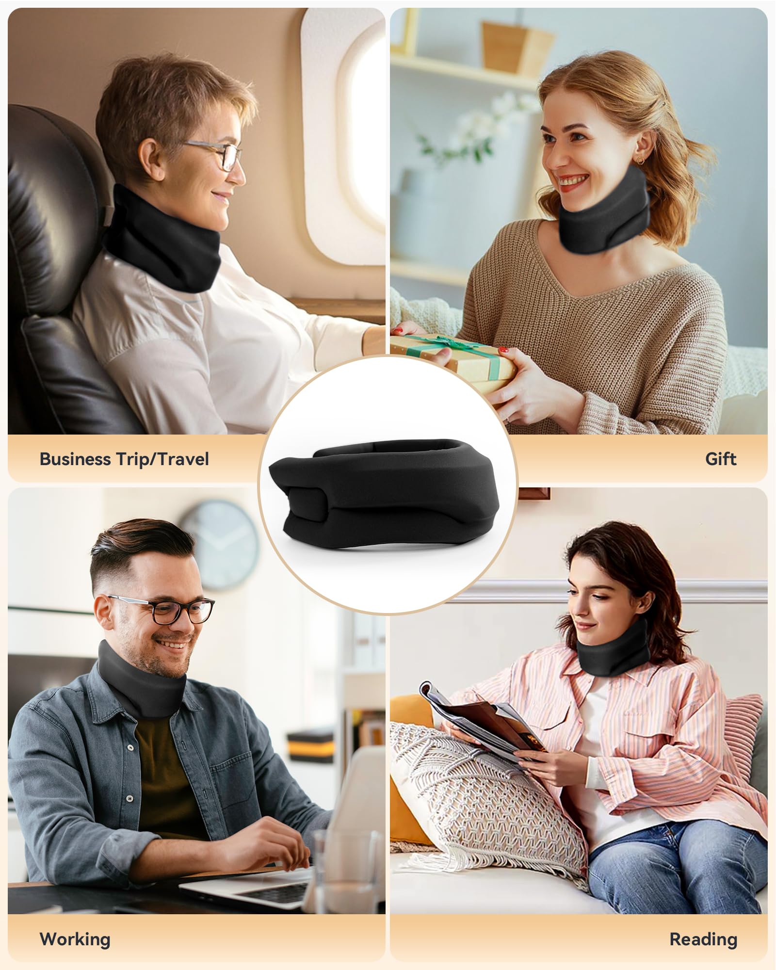 BETOVIN unboxed view showing neck brace, heating pad, and USB cable for clear contents overview