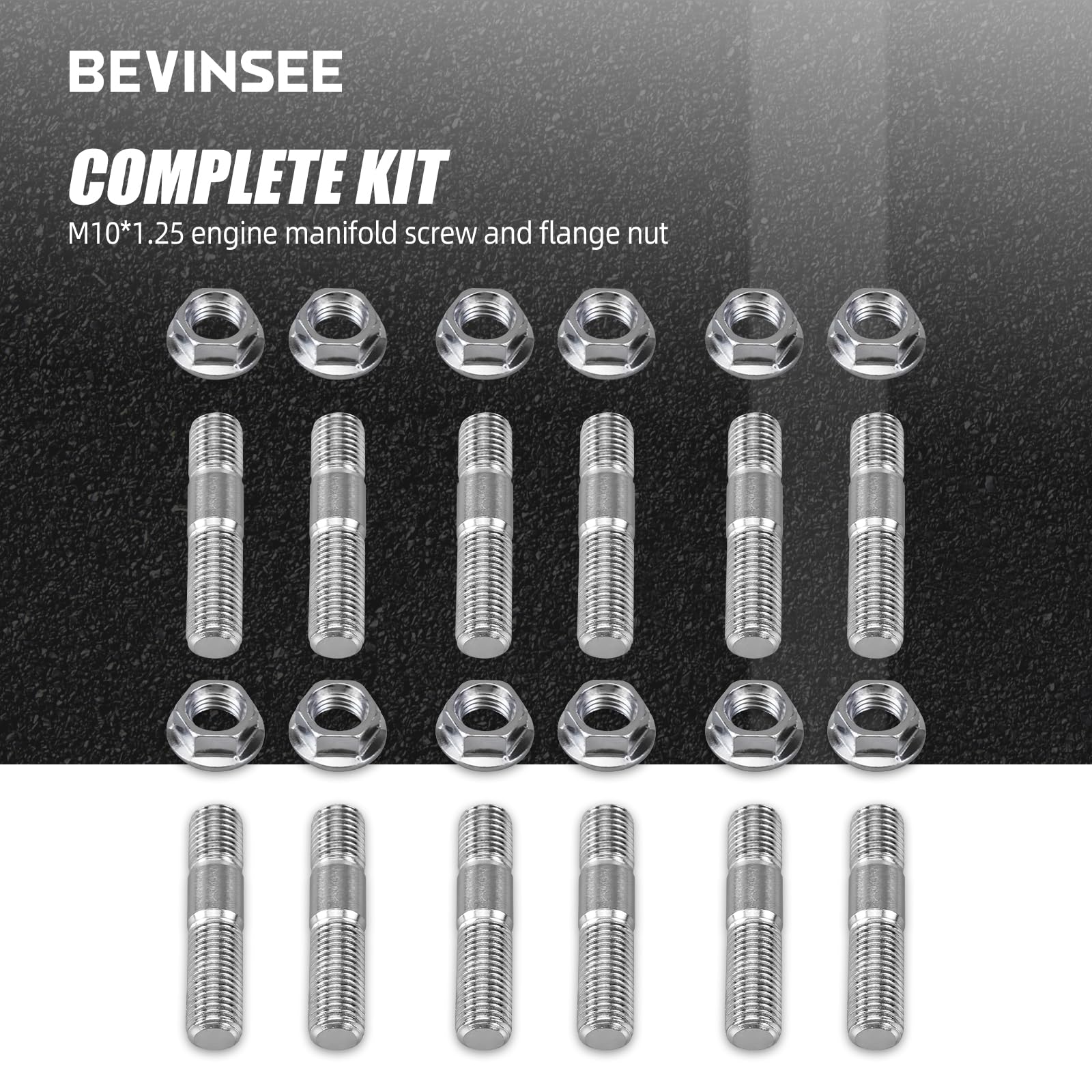 Bevinsee close-up of stud threads highlighting precise M10-1.25 fit benefit