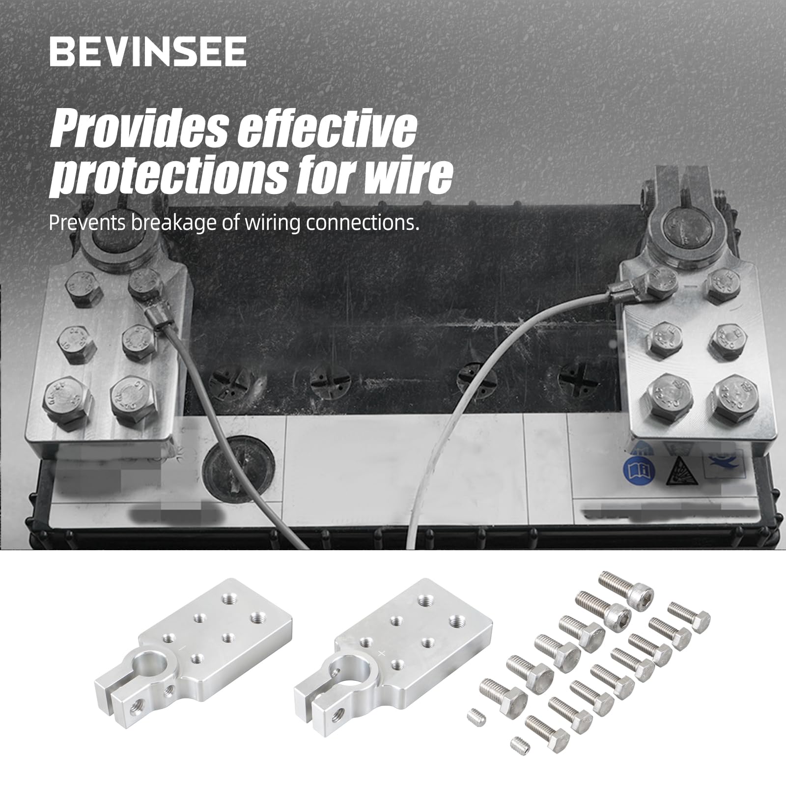 Bevinsee close-up of threaded screws and anti-loosen design improving connection reliability