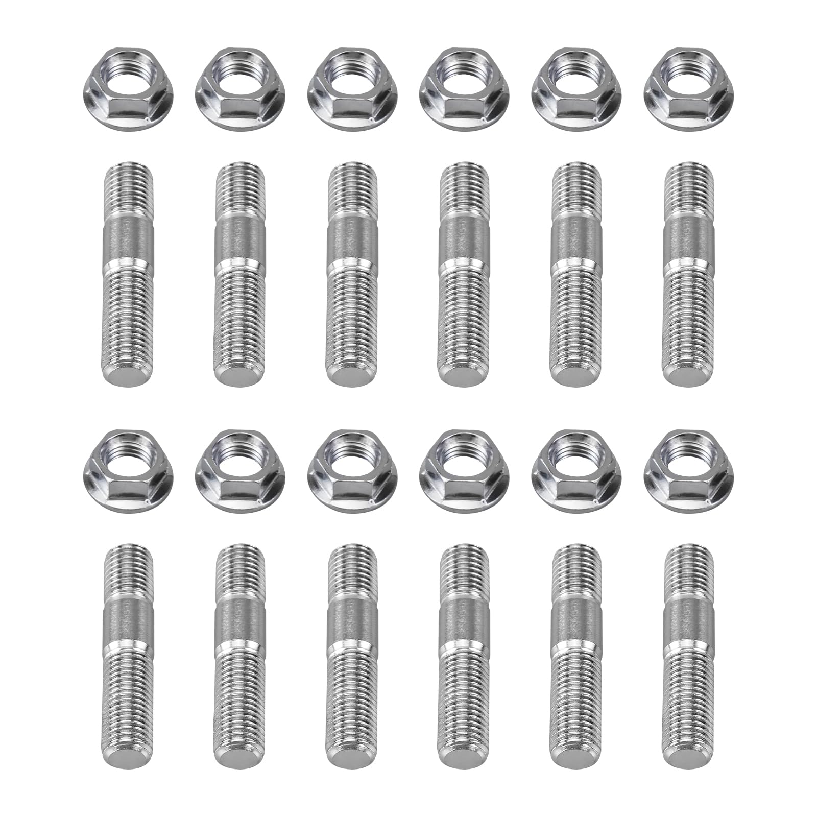 Bevinsee front view of stud and nut kit showing complete 12-pair set for confidence