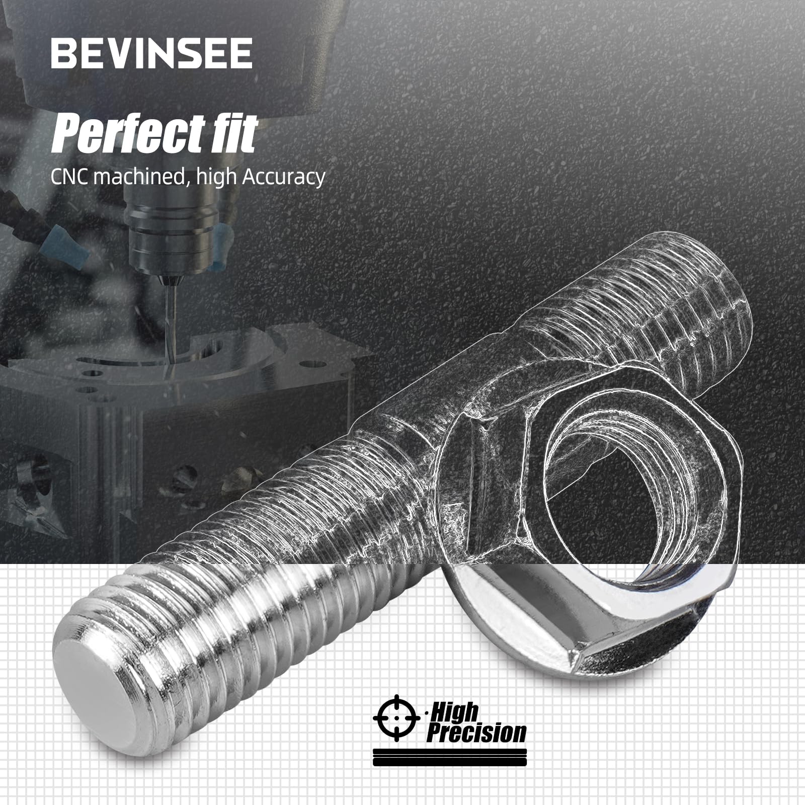 Bevinsee studs held in hand showing scale and consistent lengths for easy selection