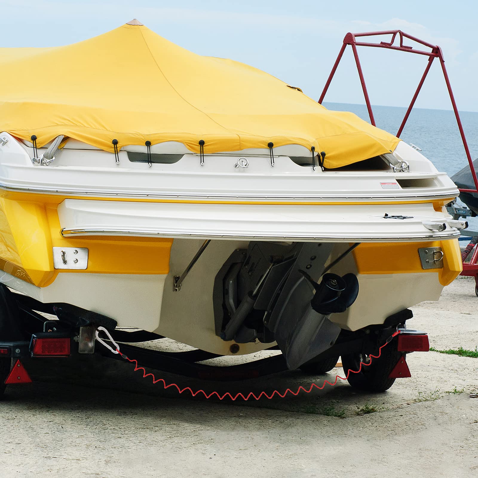BFDKIT attached to trailer coupler illustrating ready emergency use