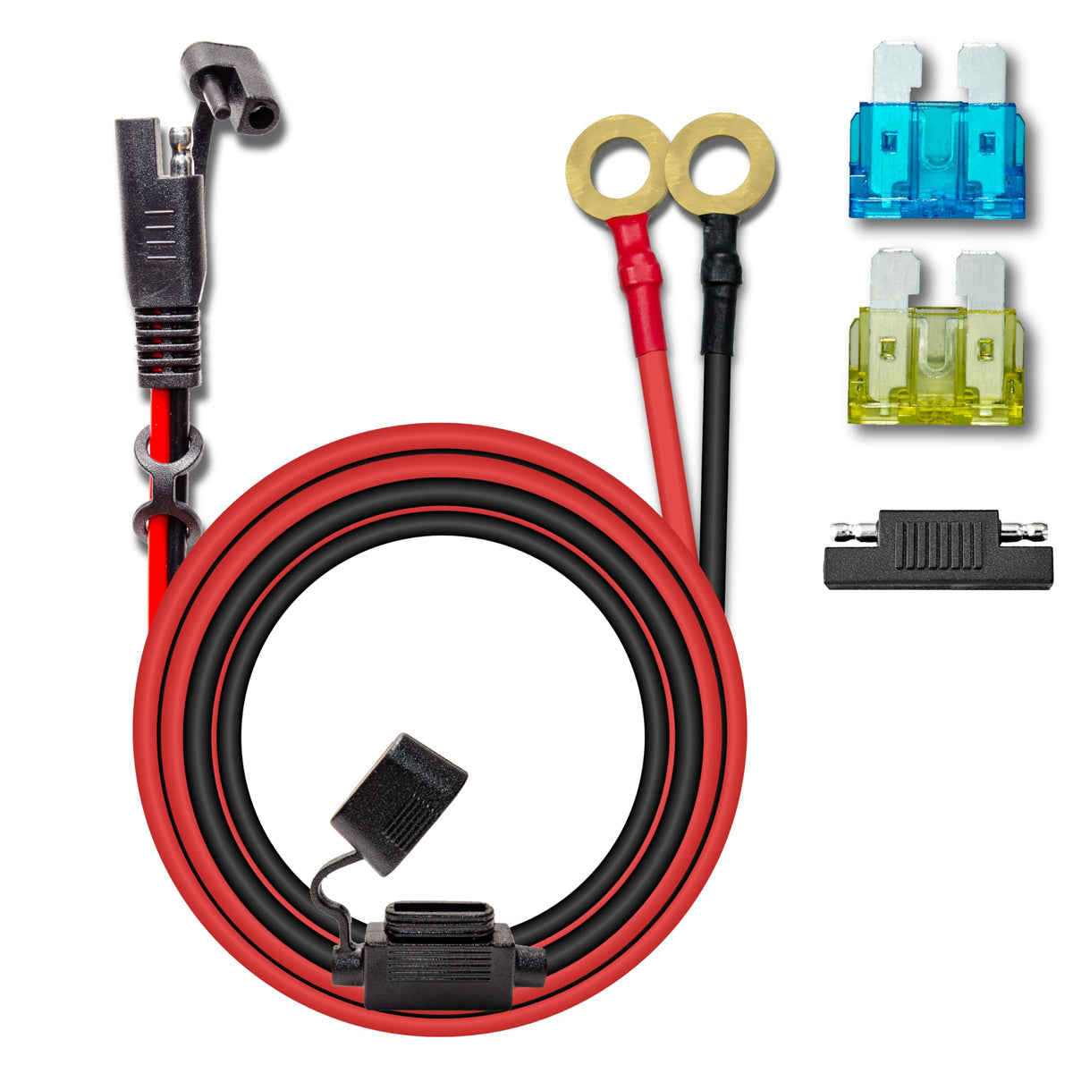 BFXM front SAE connector showing quick-connect benefit