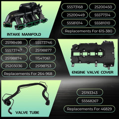 BHB valve cover detail with oil-fill port showing improved leak prevention benefit
