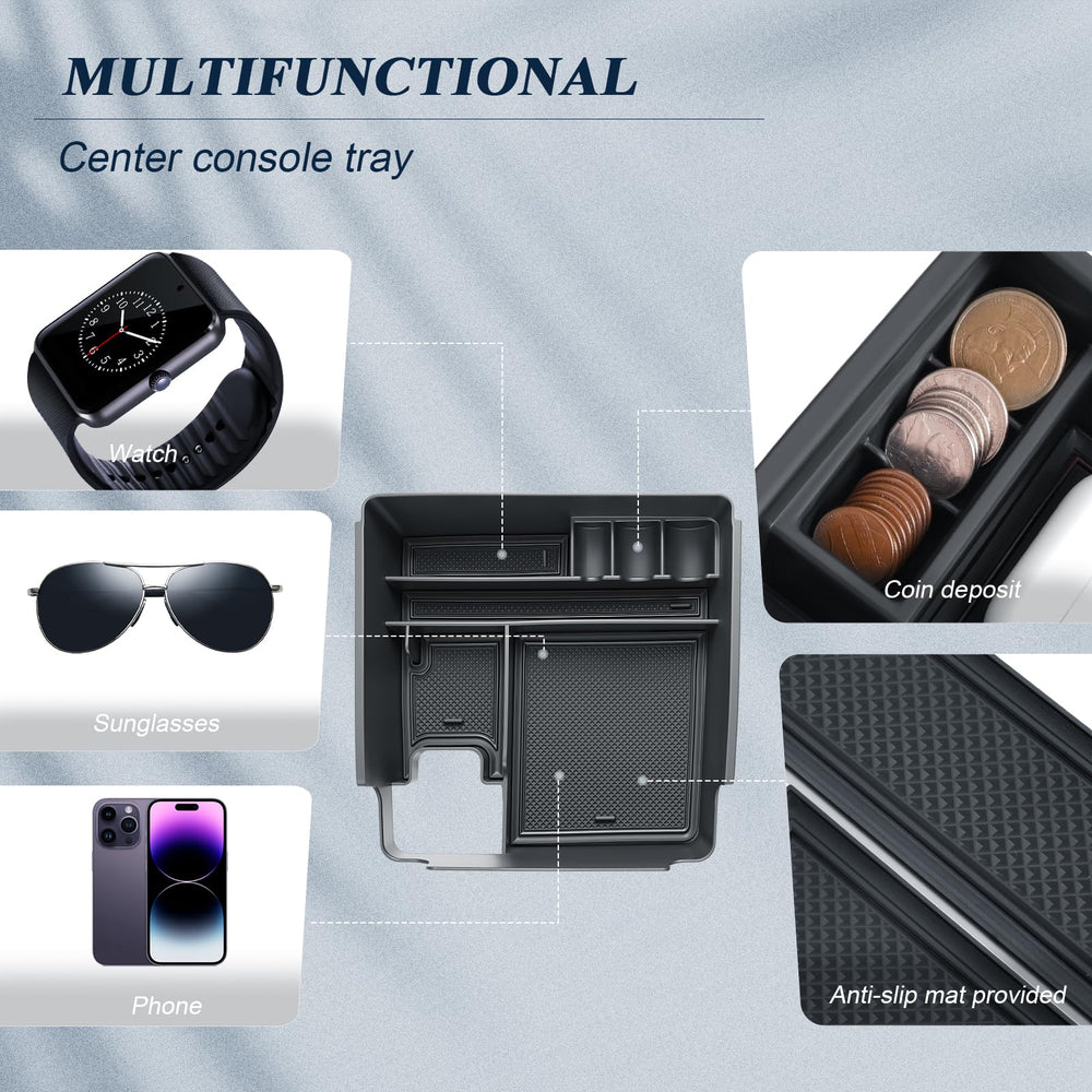BIBIBO assembled set top-down in Frontier console providing tidy, segmented storage