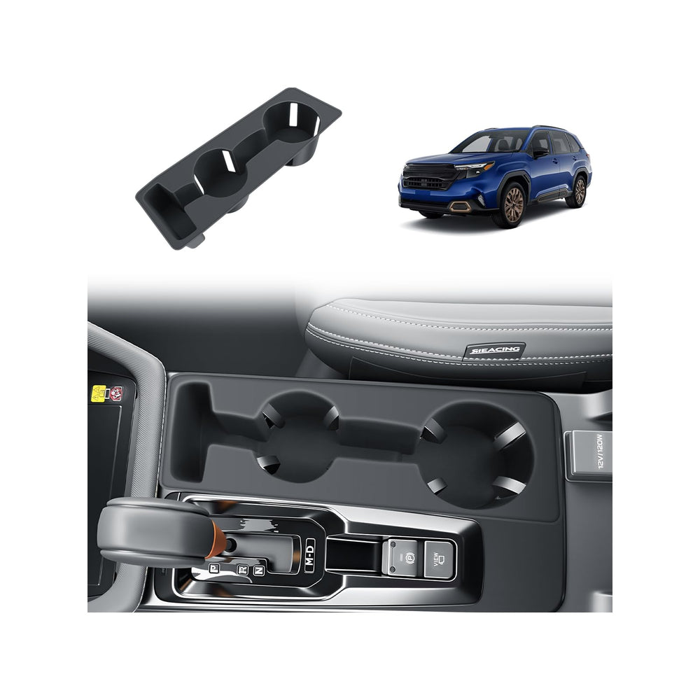 BIBIBO front view of console insert showing tidy cup holders and protection