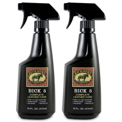 Bickmore Bick 5 front spray bottle shows convenient application for leather