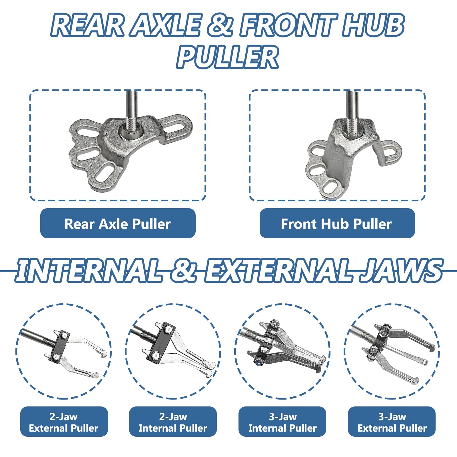 Bicos three-jaw puller mounted on hub in use showing efficient extraction benefit
