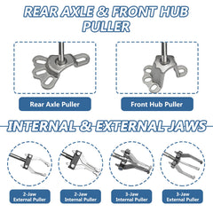 Bicos three-jaw puller mounted on hub in use showing efficient extraction benefit