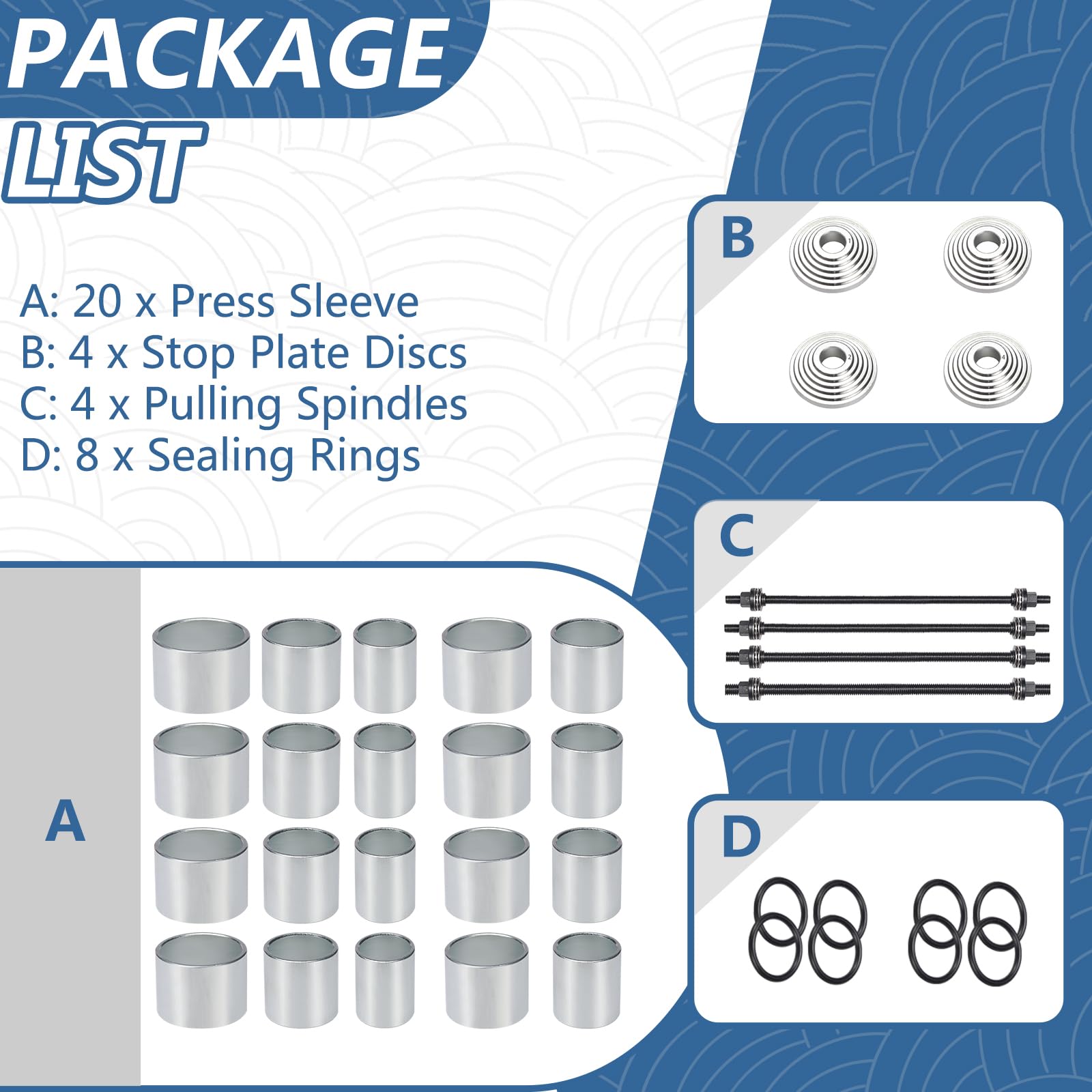 Bicos closeup showing clear engraved sleeve diameters for accurate fitting