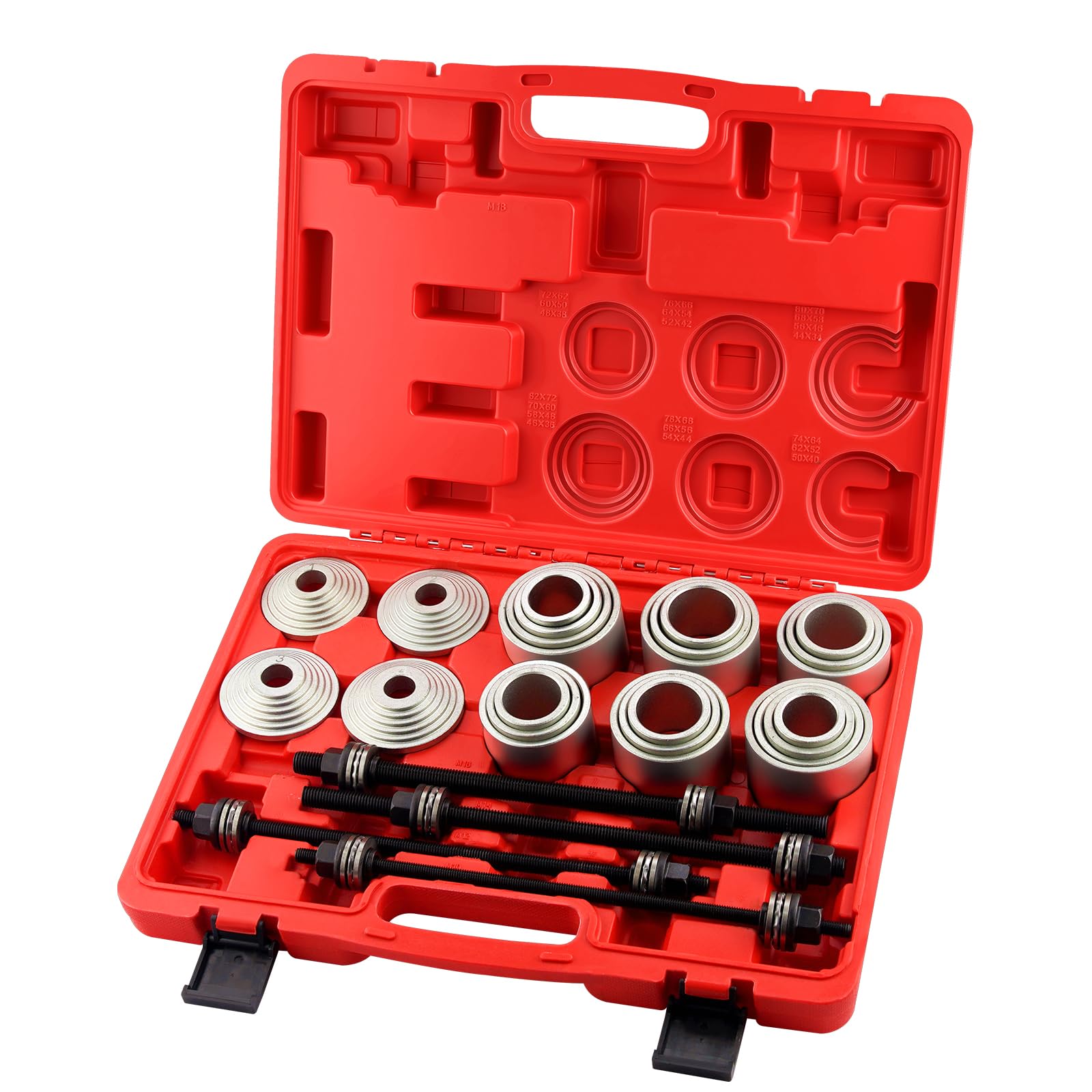 Bicos kit front view open showing organized sleeves and adapters for fast selection