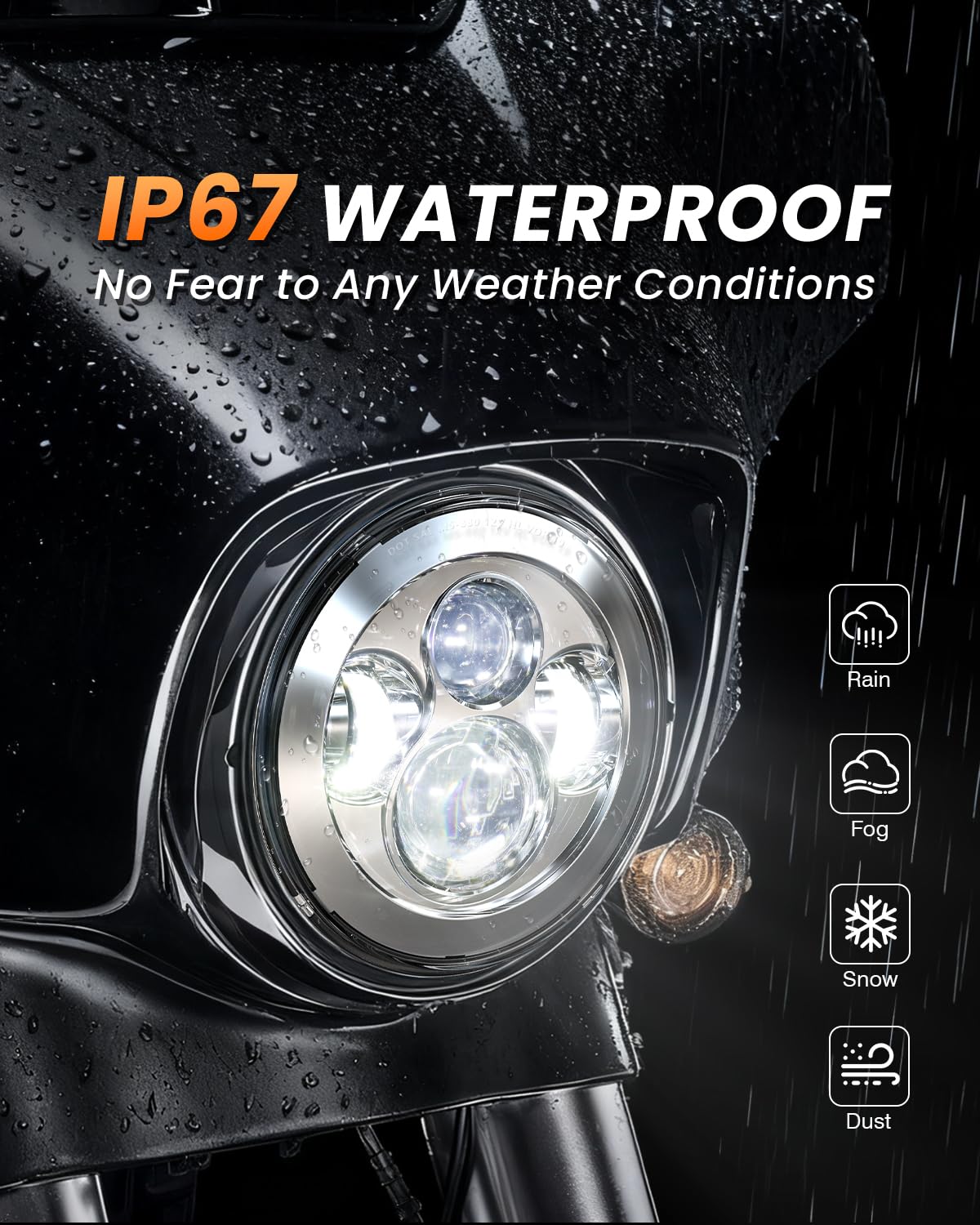 BICYACO boxed headlight with accessories ready to install for quick, non-destructive upgrade