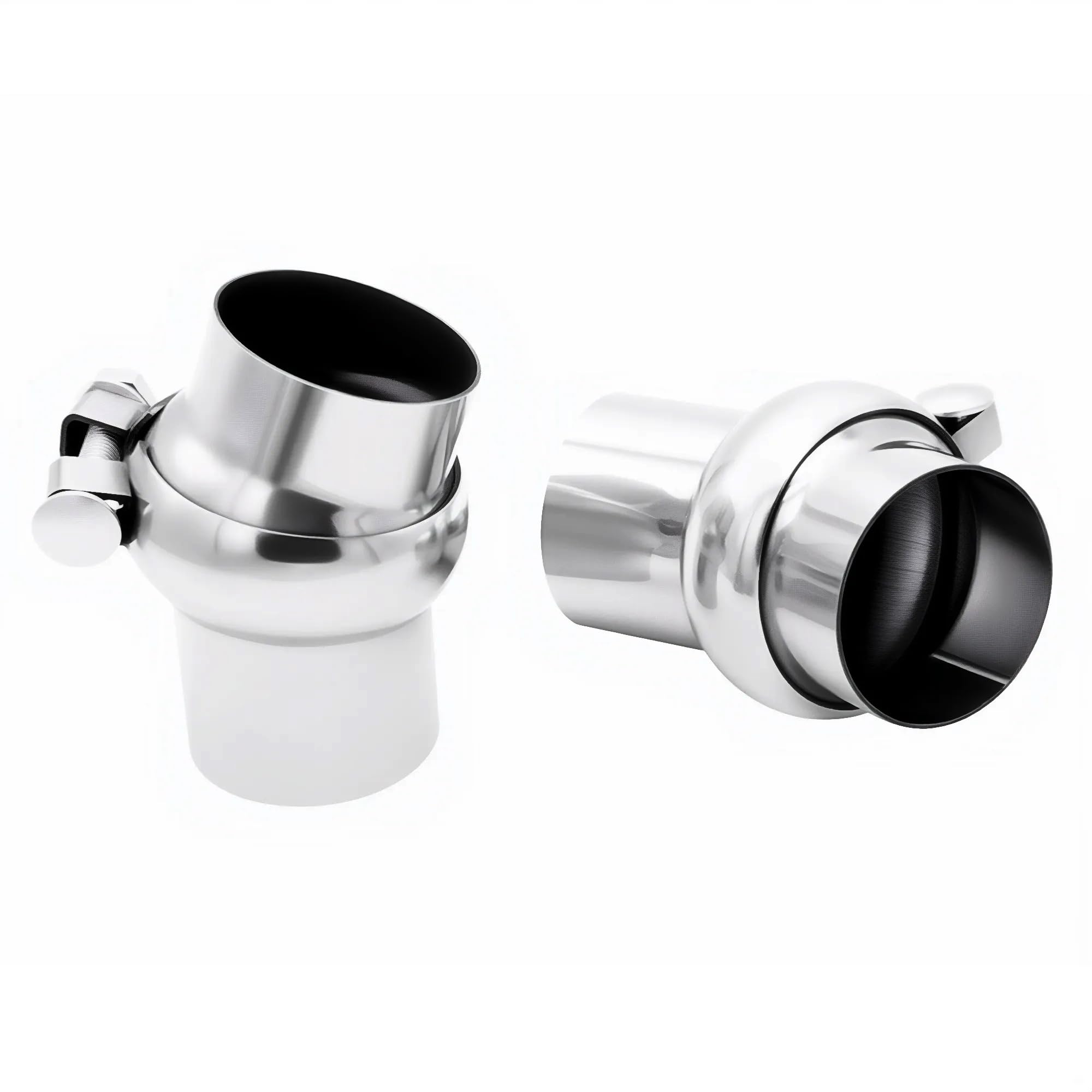 Bielpord end detail with humps and bevel for secure clamp and weld benefit