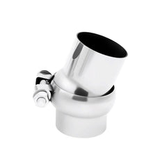Bielpord front view of 45° SS304 exhaust elbow showing shape and fit benefits