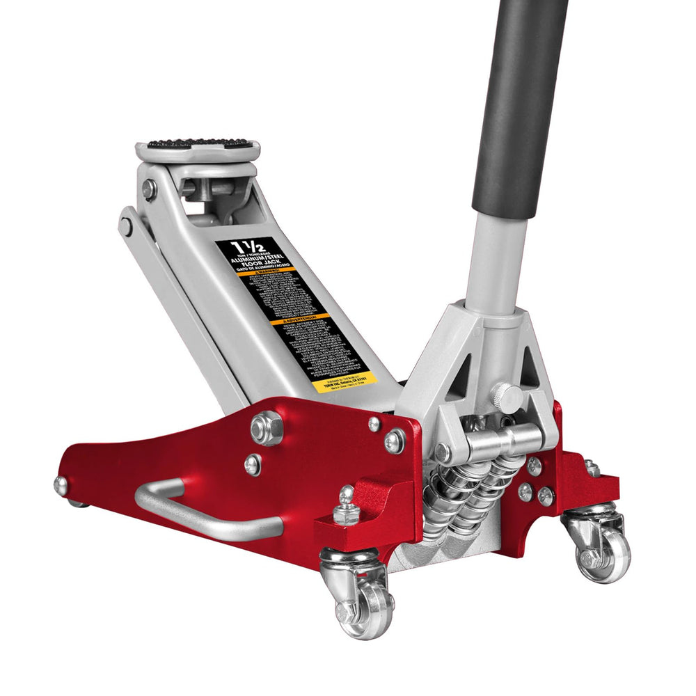 BIG RED front view of jack showing low-profile design and stability