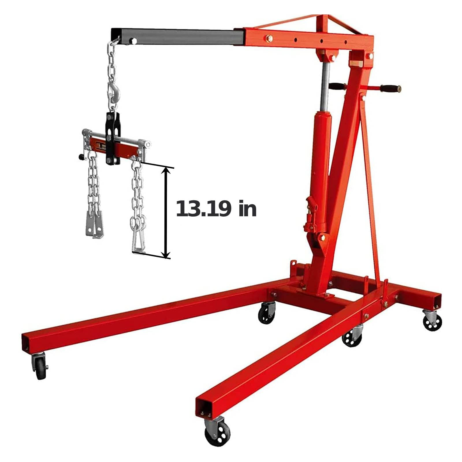 BIG RED installed in garage lifting motor, speeds engine removal and placement