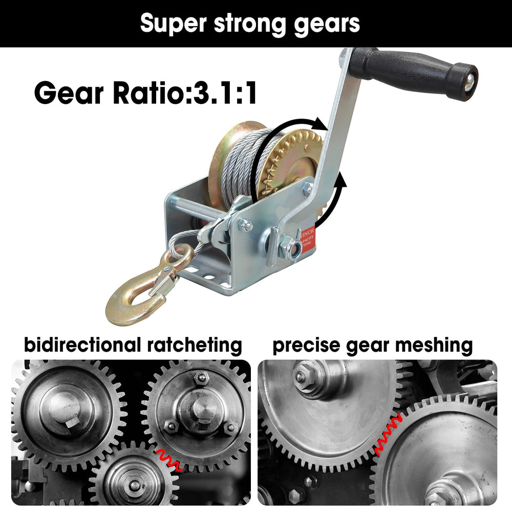 BIG RED safety-claw hook latched on trailer eye for secure load retention