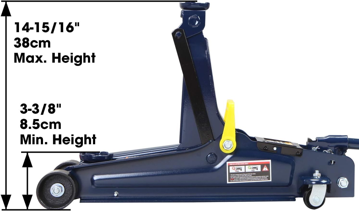 BIG RED side profile with large steel casters for stable, easy maneuverability