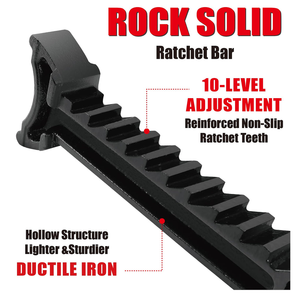 BIG RED double locking pin close-up emphasizing redundant safety