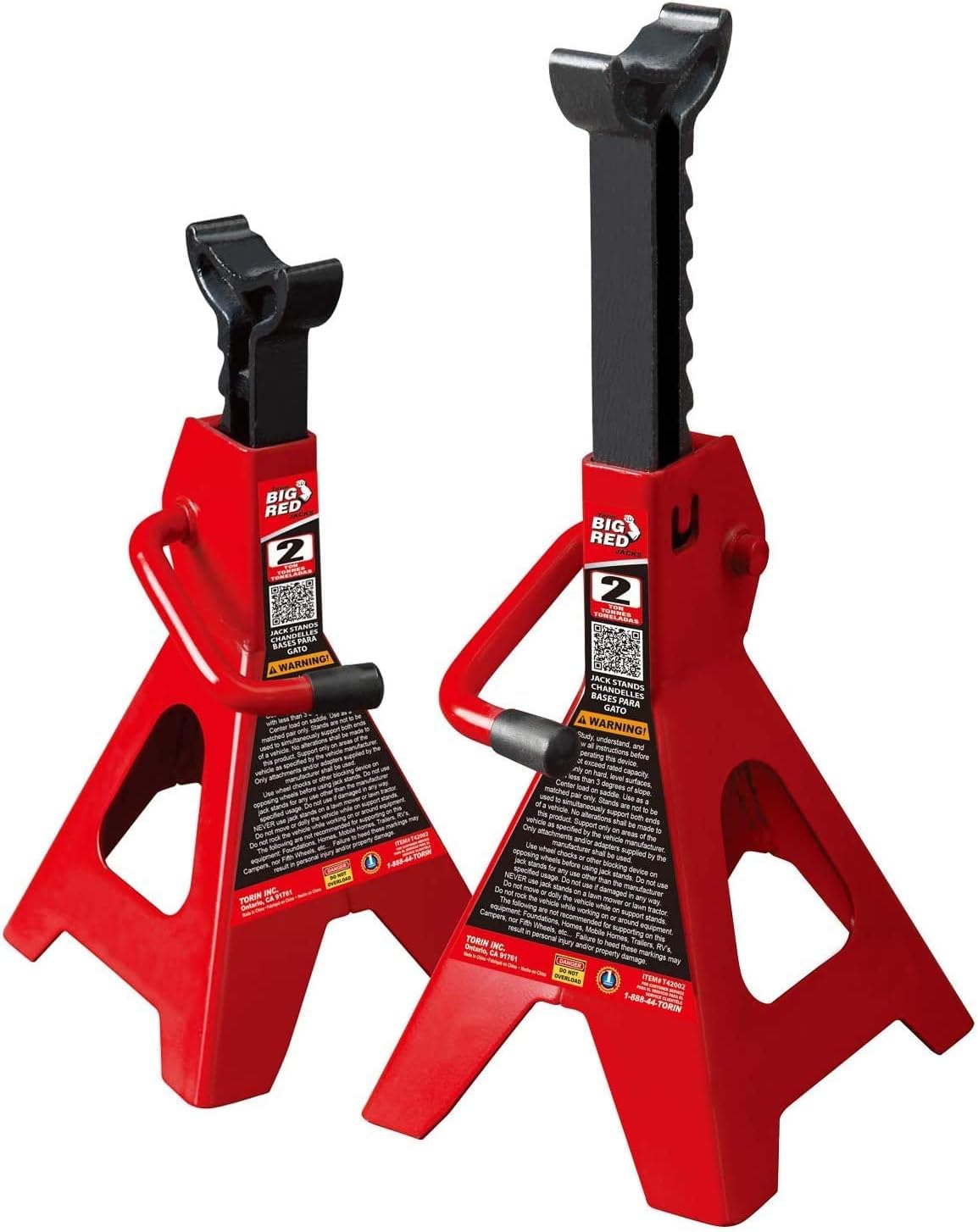 BIG RED saddle and sawtooth ratchet closeup for secure height adjustments