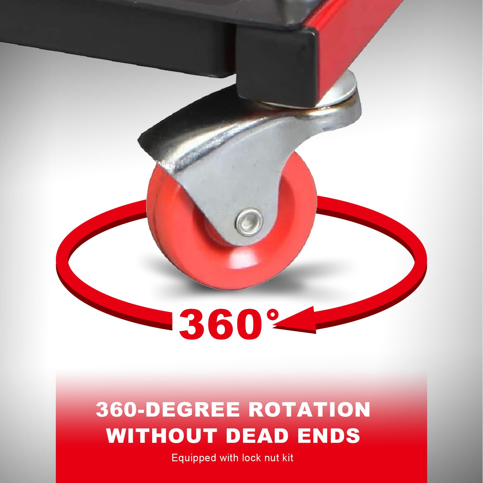 BIG RED tool tray detail showing segmented storage keeping tools organized
