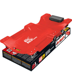 BIG RED front view of creeper showing low-profile deck and handle for easier access