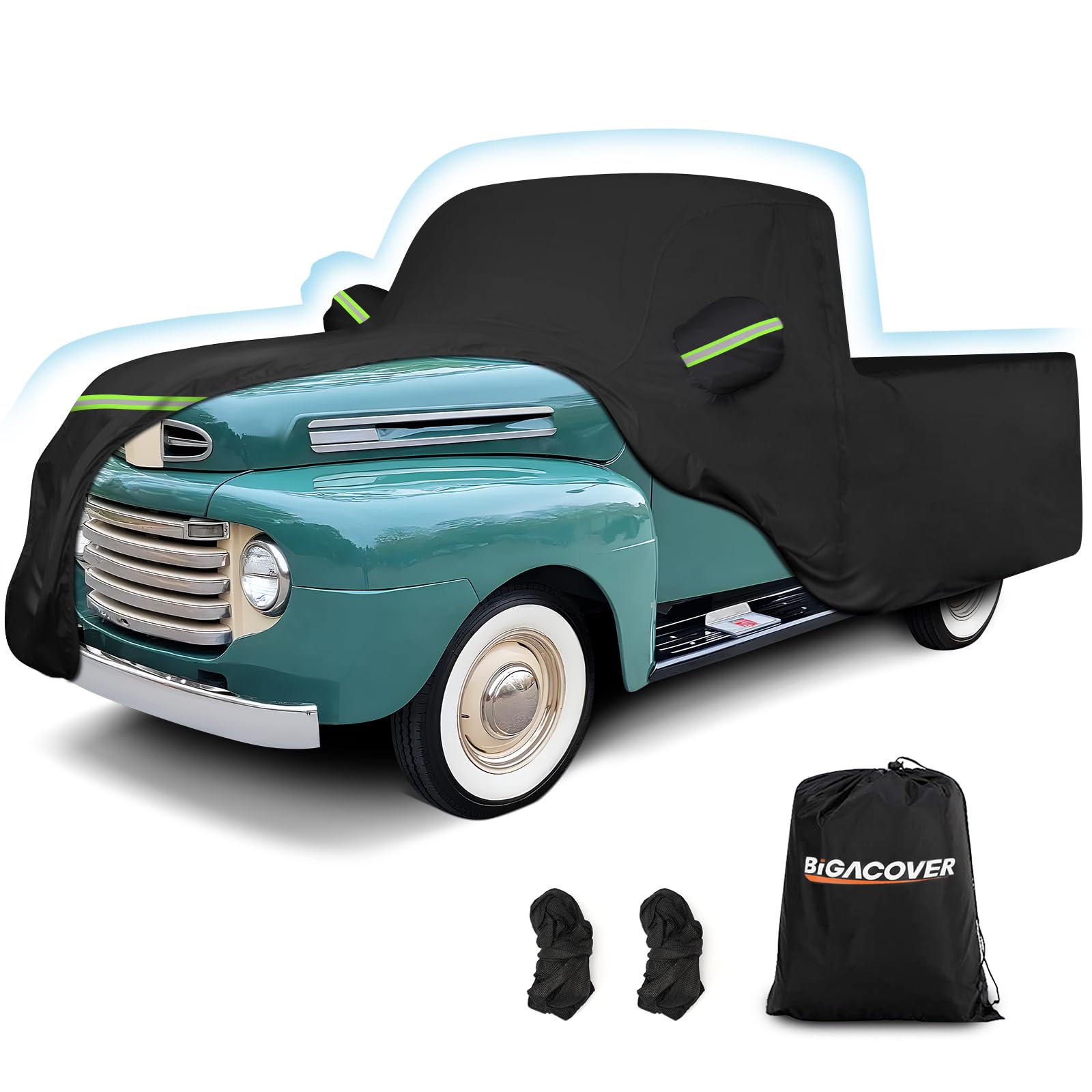 BIGACOVER front view on Ford F100 showing full coverage and protection