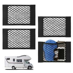Bigmeta front view of mesh net showing compact storage and quick access