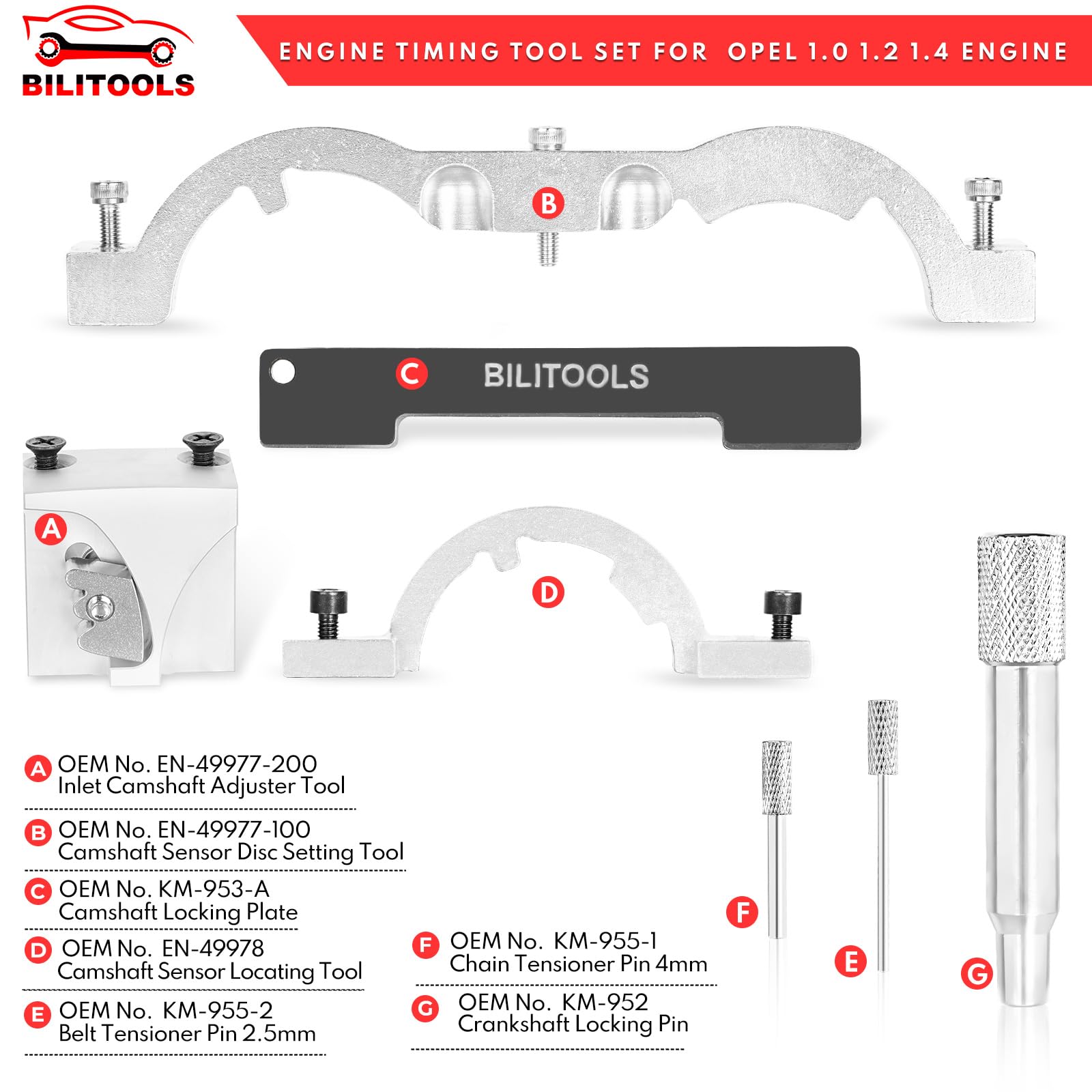 BILITOOLS camshaft locking plate closeup showing solid construction benefit