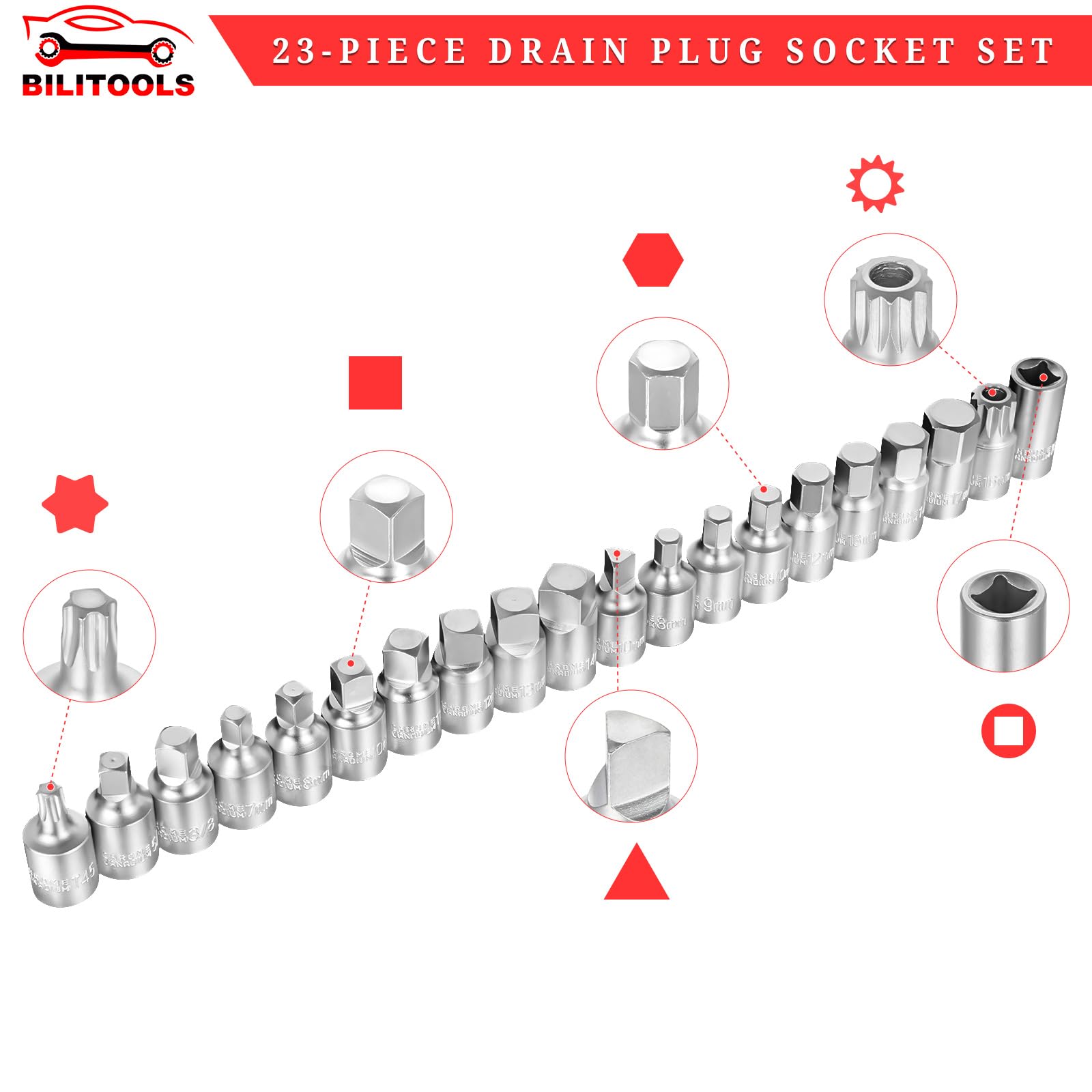BILITOOLS chrome-plated socket detail highlighting corrosion resistance