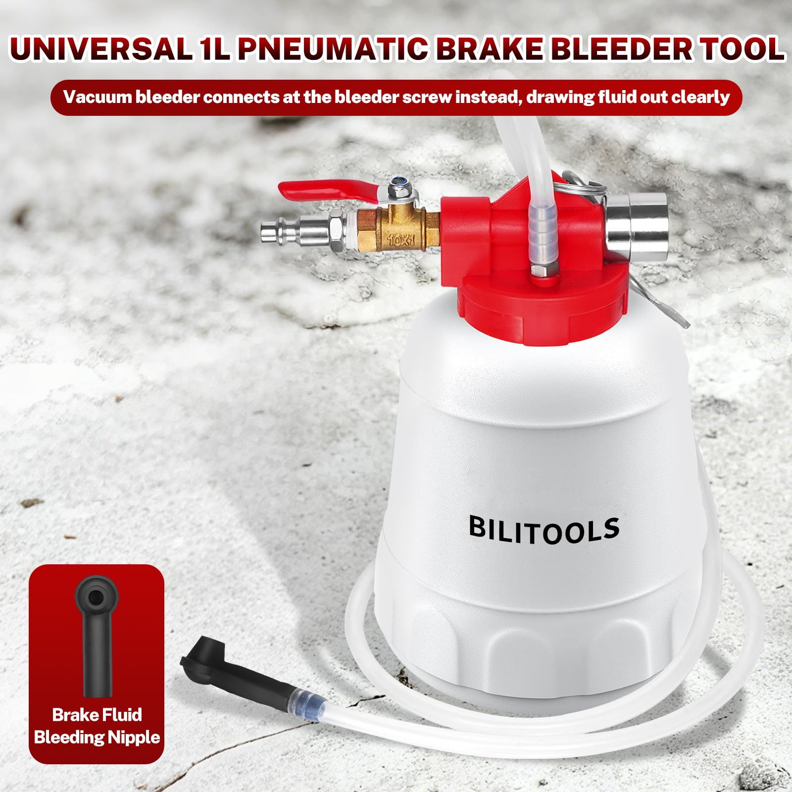 BILITOOLS hanging hook setup showing hands-free operation to speed brake jobs