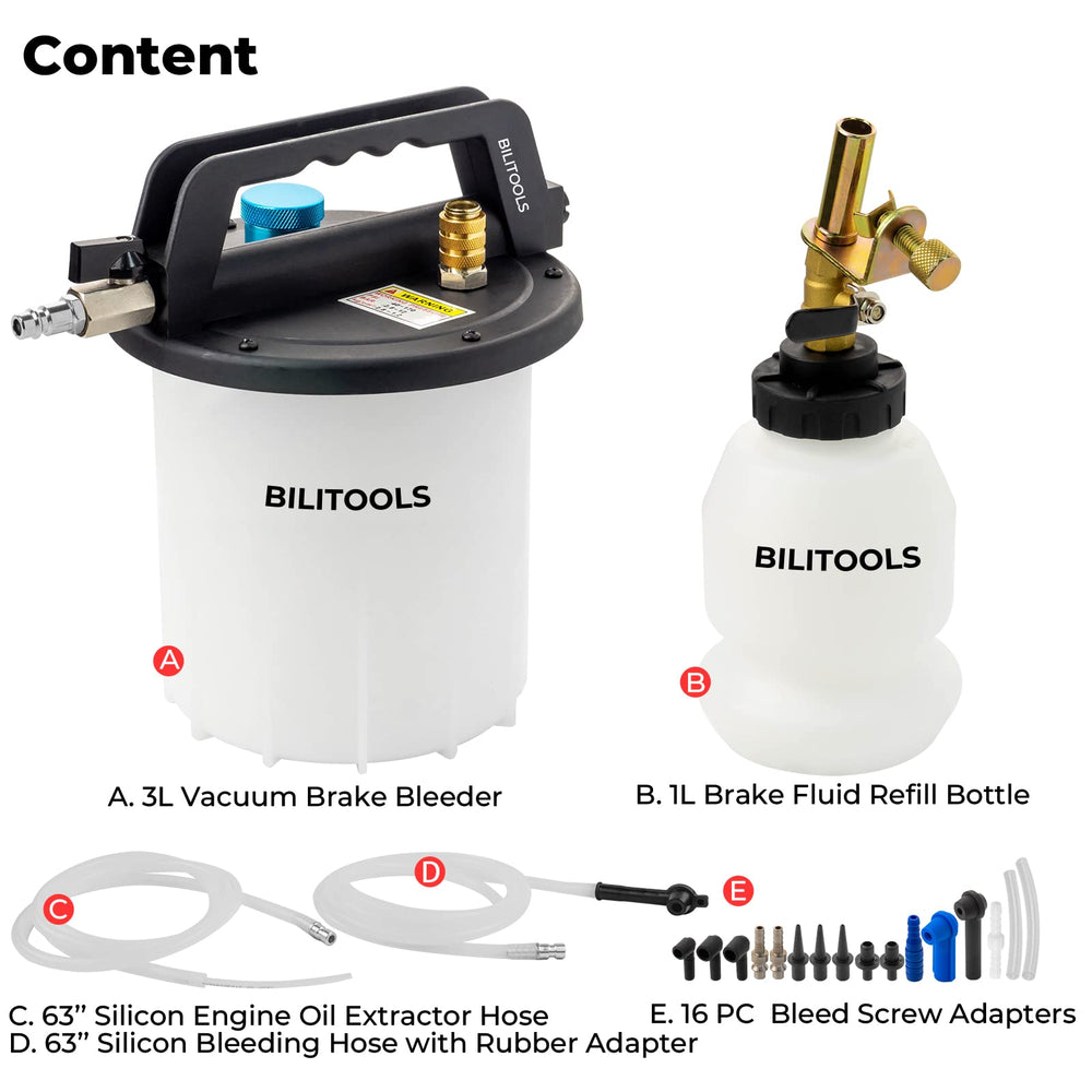 BILITOOLS silicone hose and adapter set laid out to show compatibility and leak-free sealing