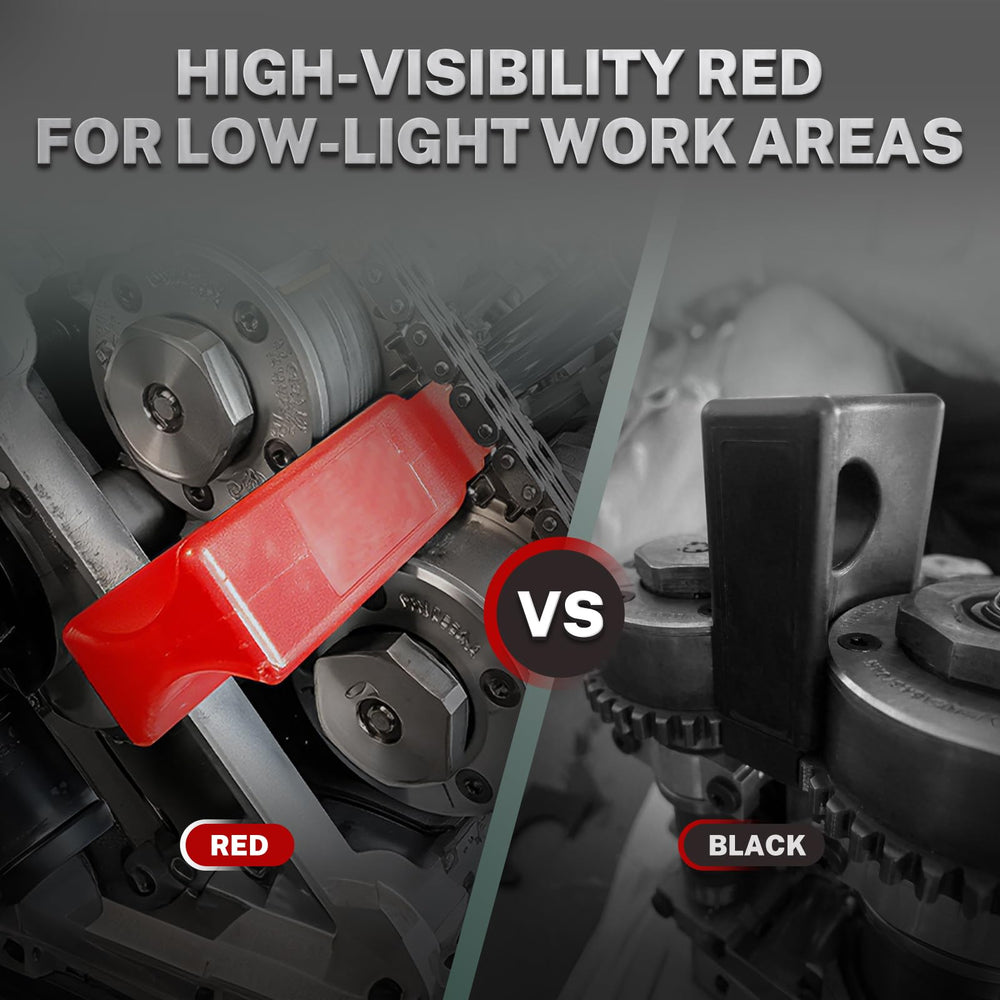 BILITOOLS tool in use on engine block during service, prevents timing slippage benefit
