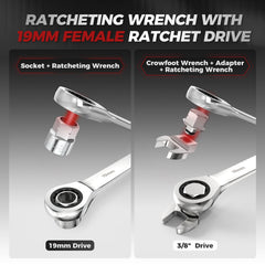 BILITOOLS ratcheting wrench detail offering controlled tensioner movement