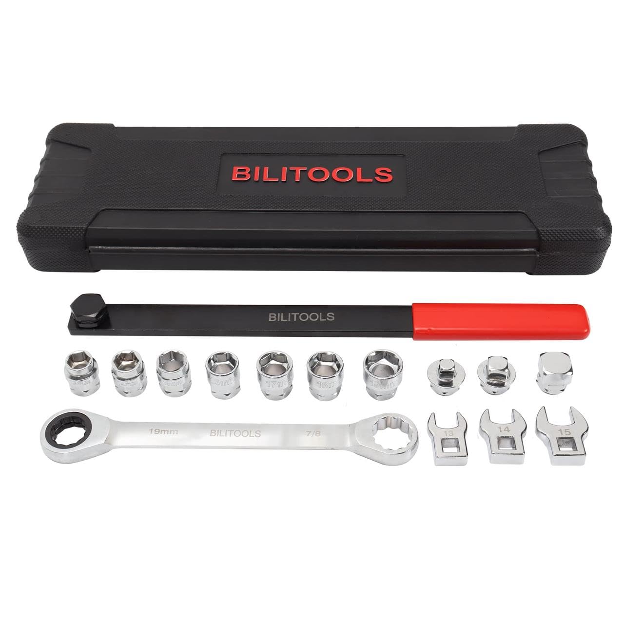BILITOOLS tools alongside ruler for clear size and scale reference